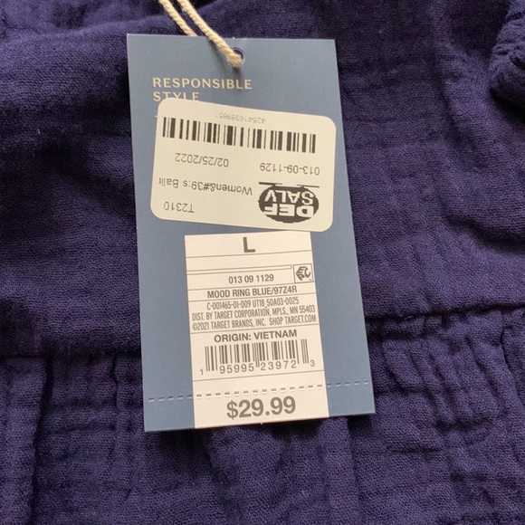 (L)- Universal Thread Women's Balloon Long Sleeve Dress - Picture 8 of 13